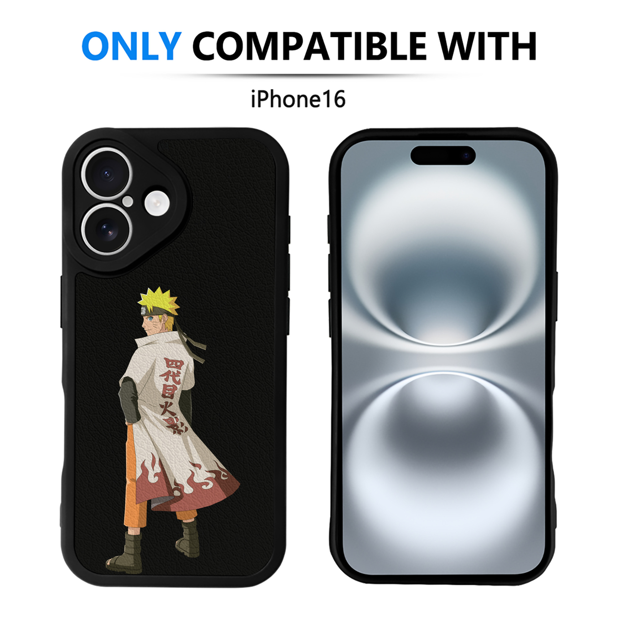 （画像用） NARUTO -ナルト- うずまき ナルト Uzumaki Naruto 【iPhone 16シリーズ対応】シリコンスマホケース（レザー調） 材質：シリコン